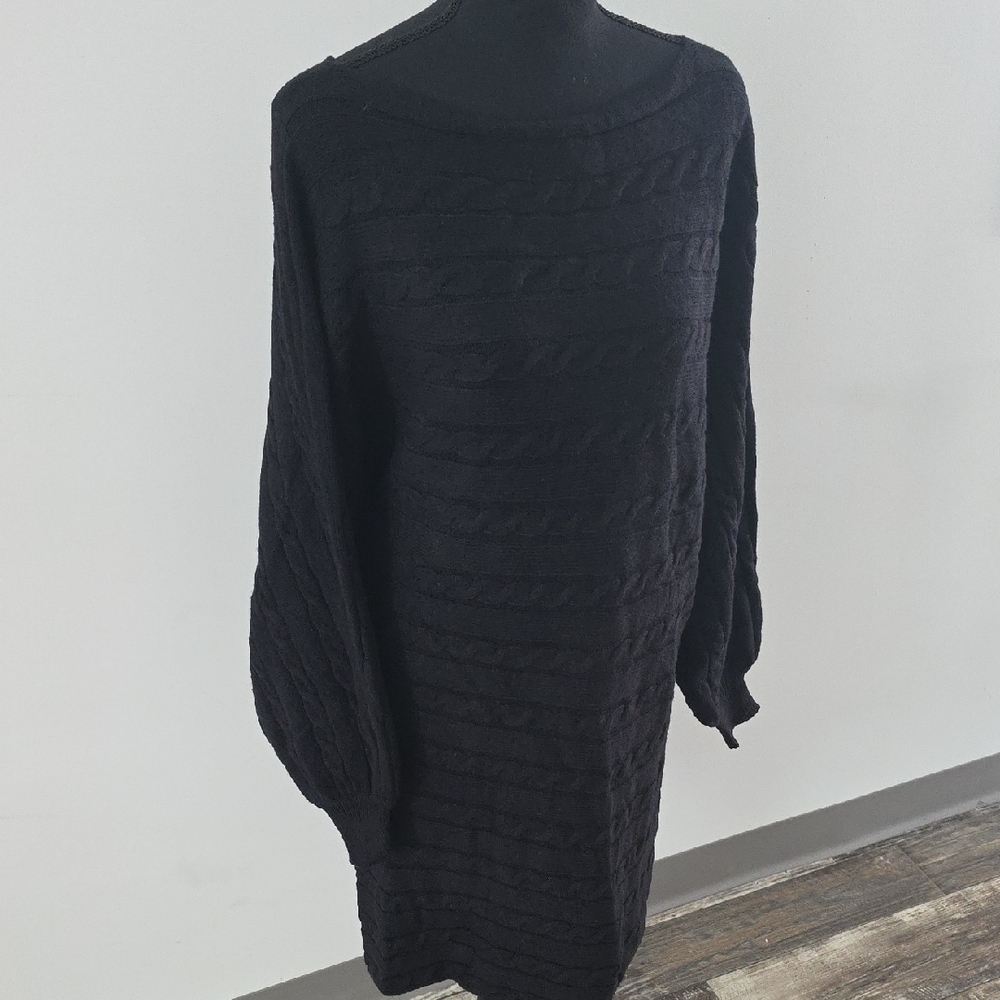 Vine & Love Black Long Sleeve Dress